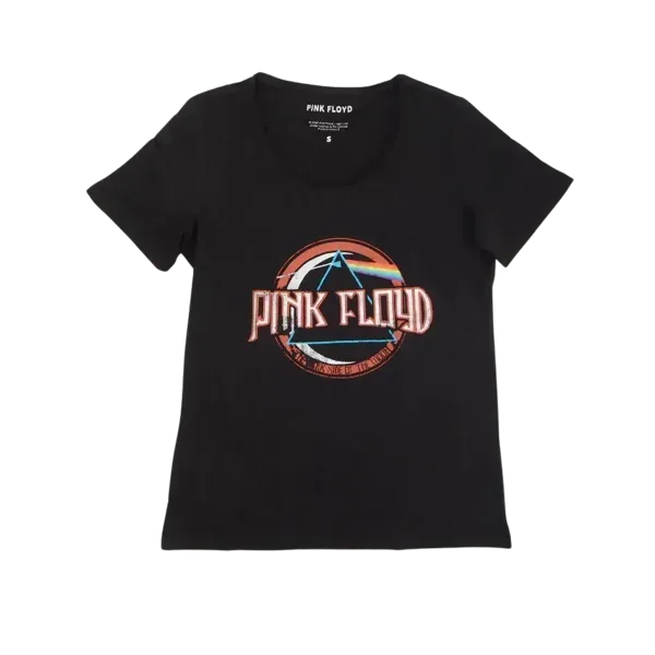 Dark Side Of The Moon Circle Logo Ladies T-Shirt