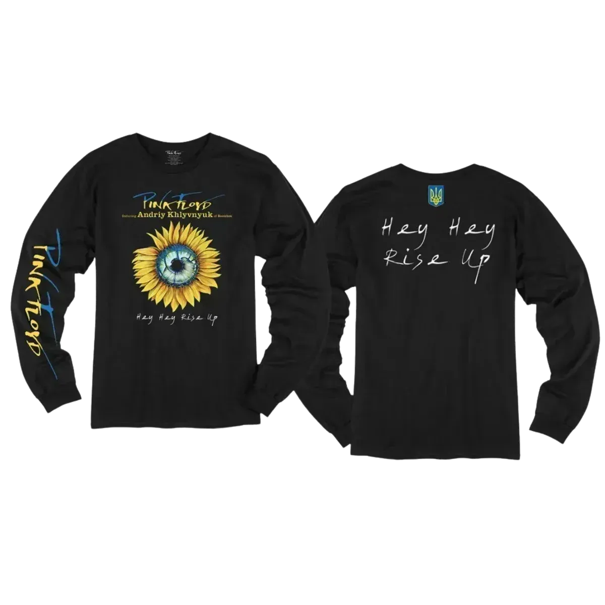 Hey Hey Rise Up - Sunflower Black Long Sleeve T-Shirt