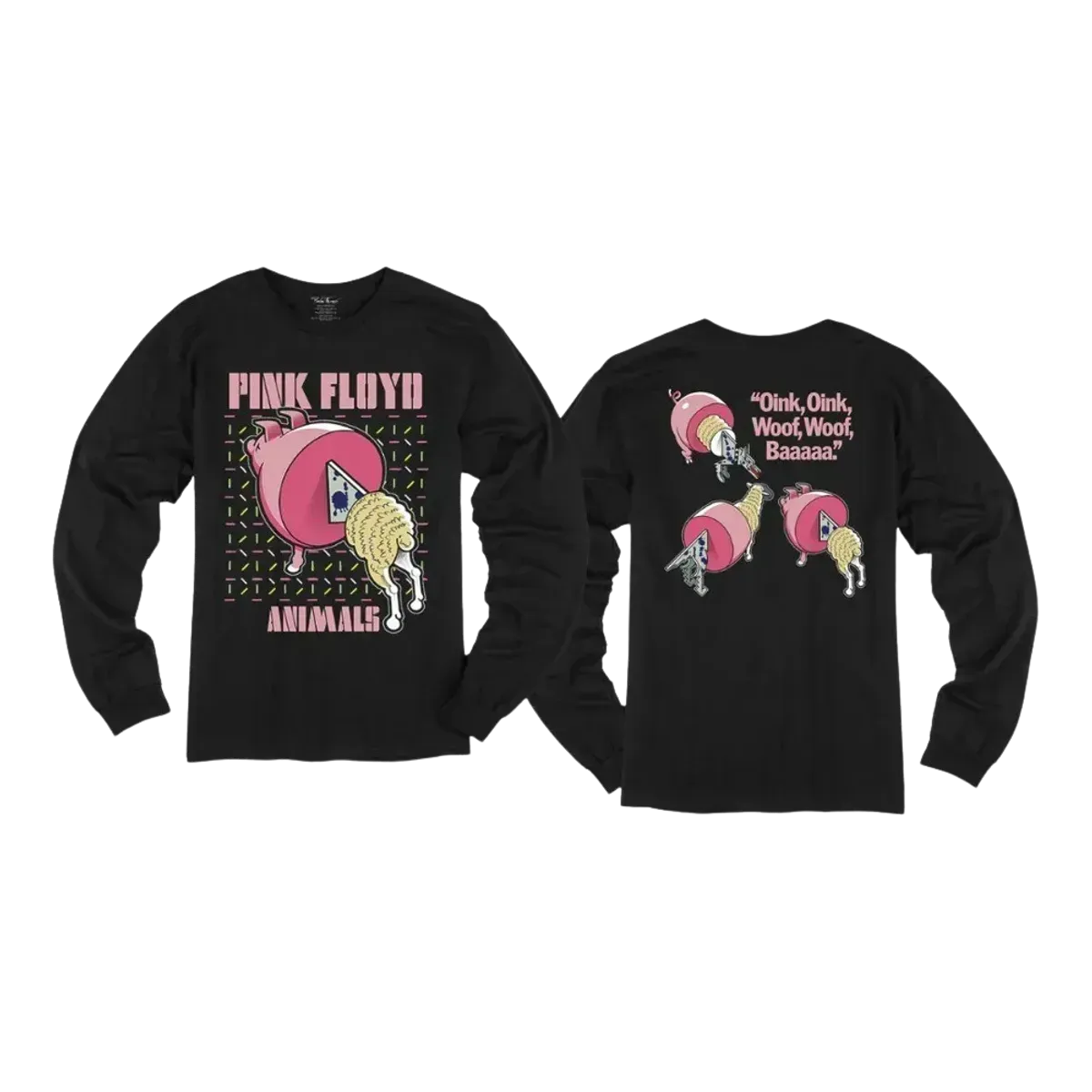 Pink Floyd Animals Oink Oink Long Sleeve T-Shirt