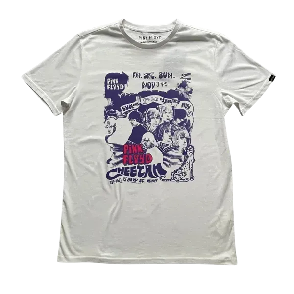 Pink Floyd Cheetah White T-Shirt