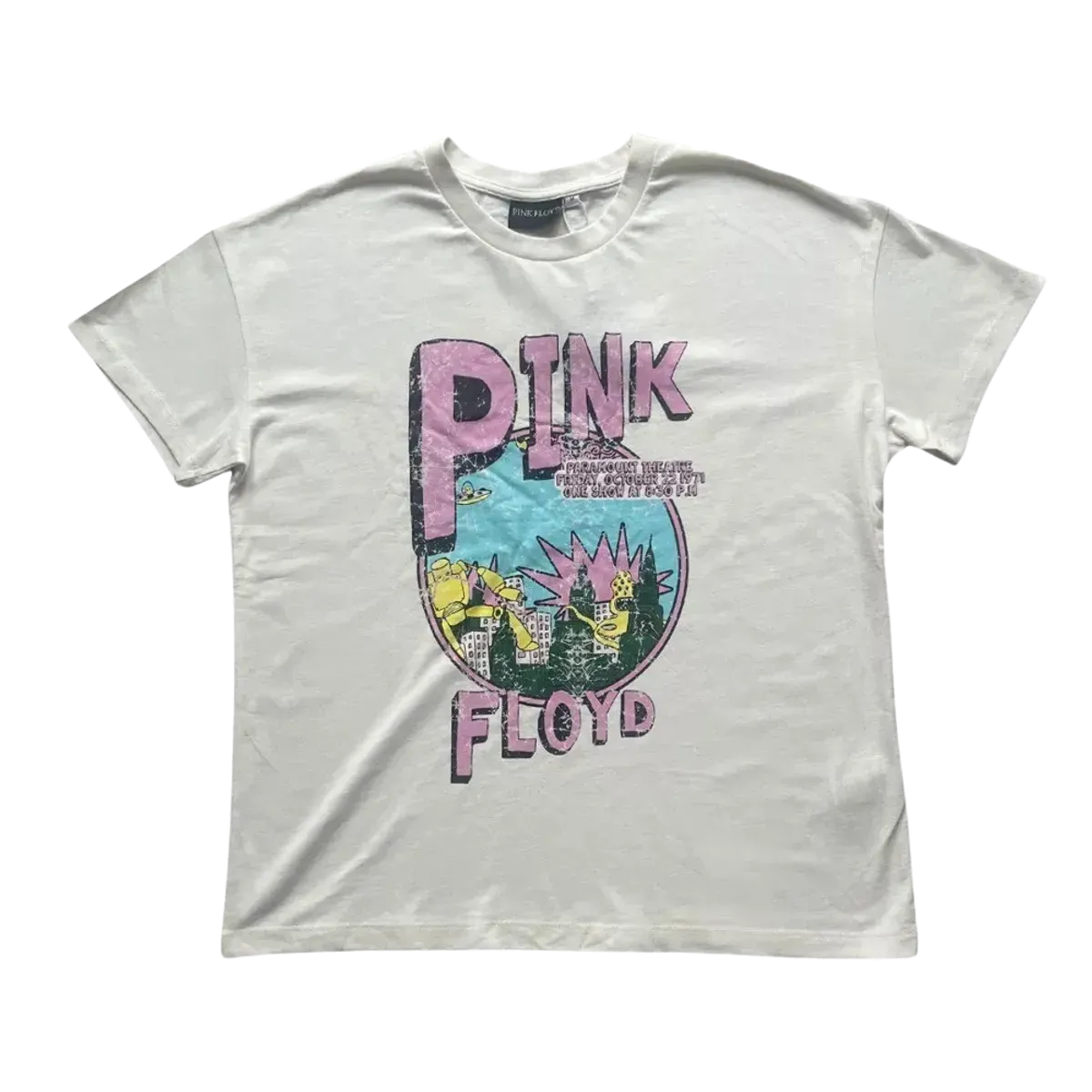 Pink Floyd Paramount Theatre 1971 White T-Shirt