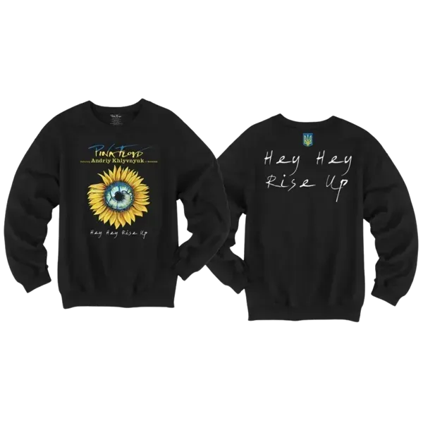 Hey Hey Rise Up - Sunflower Black Crewneck Sweatshirt