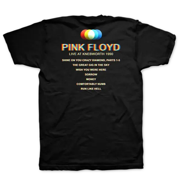 Live At Knebworth Black Titles T Shirt