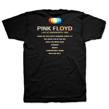 Live At Knebworth Black Titles T Shirt