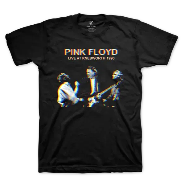 Live At Knebworth Black Titles T Shirt