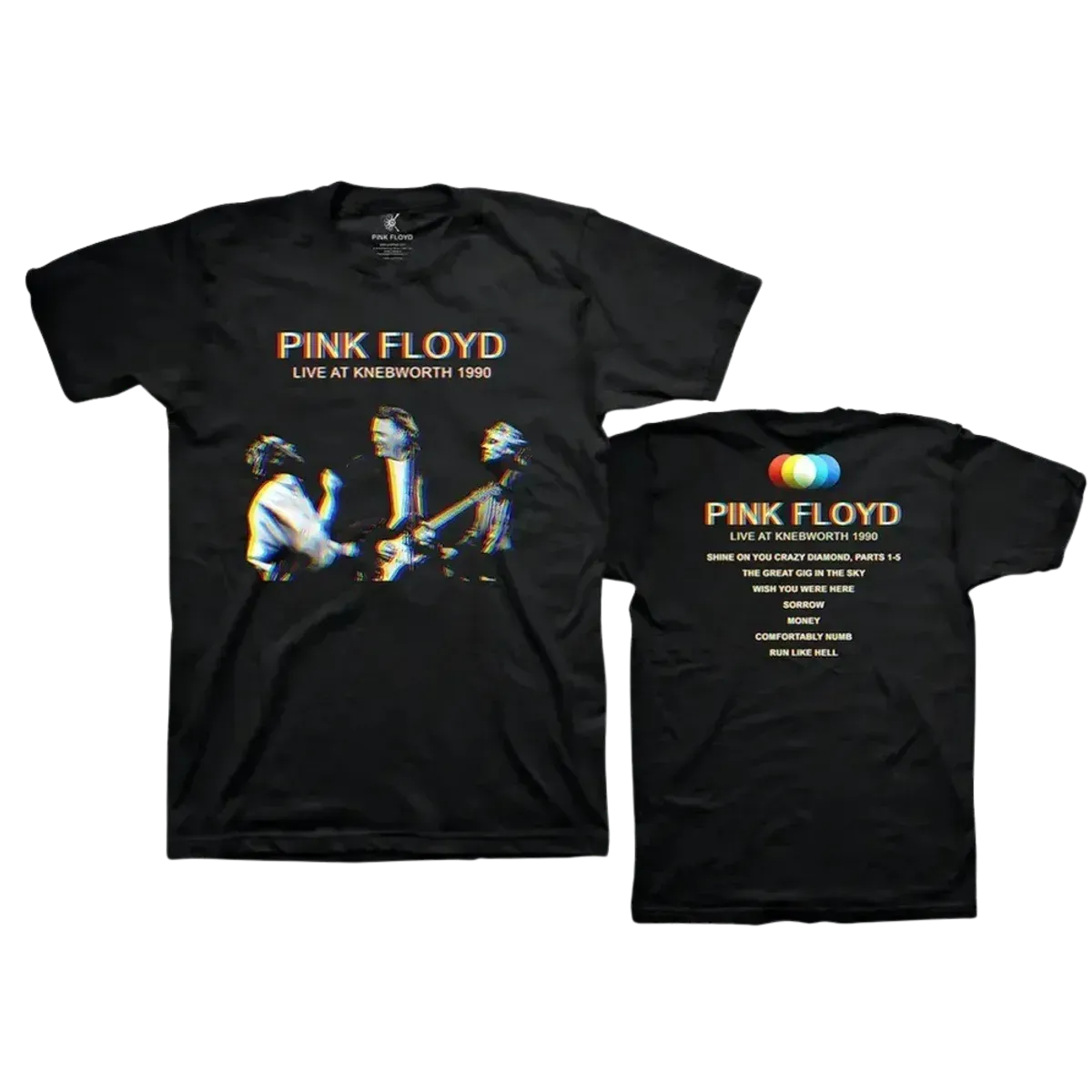 Live At Knebworth Black Titles T Shirt