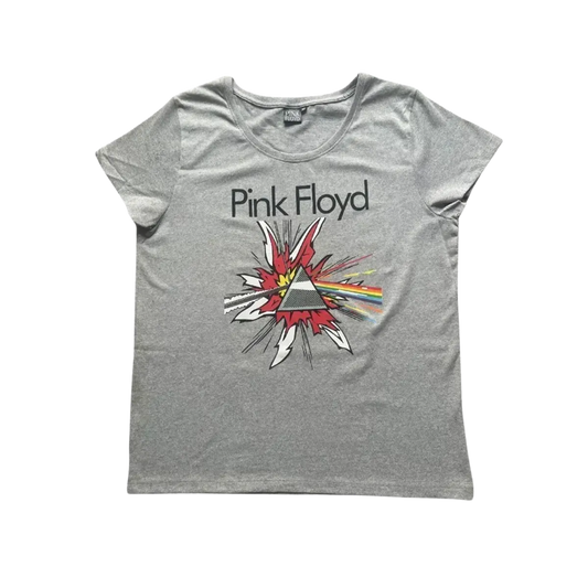 Pink Floyd TDSOTM Pop Art Ladies Grey T-Shirt